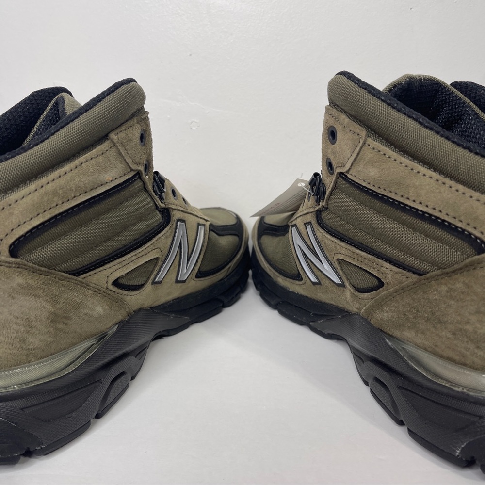 New Balance 990 V4 Mid Green Army Suede Boot 10.5 - Picture 7 of 12